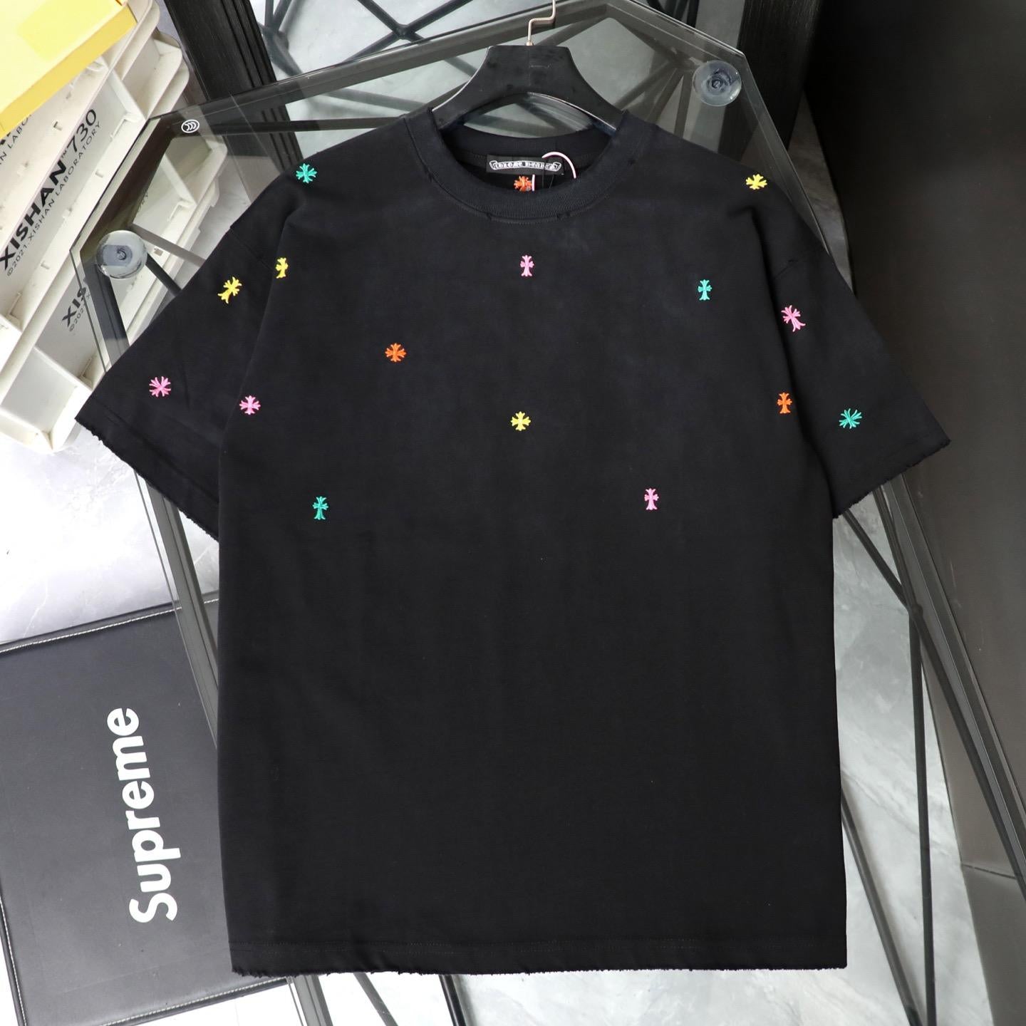 Chrome Hearts 26SS Ink Splatter Vintage Short Sleeve T-Shirt