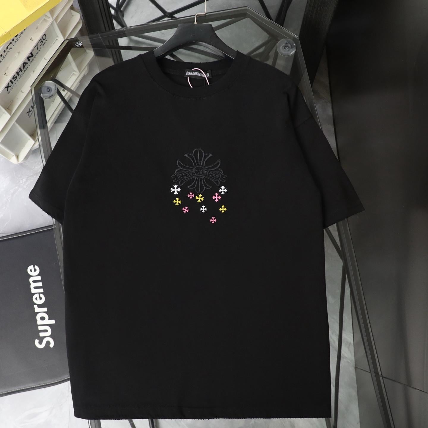 Chrome Hearts 26SS Cutout Embroidered Vintage Short Sleeve T-Shirt