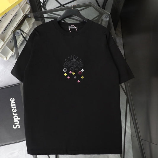 Chrome Hearts 26SS Cutout Embroidered Vintage Short Sleeve T-Shirt