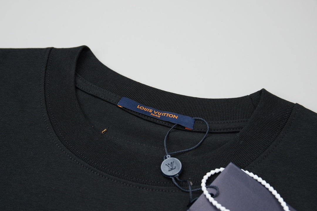 Collection Denim Patchwork Embroidered T-Shirt