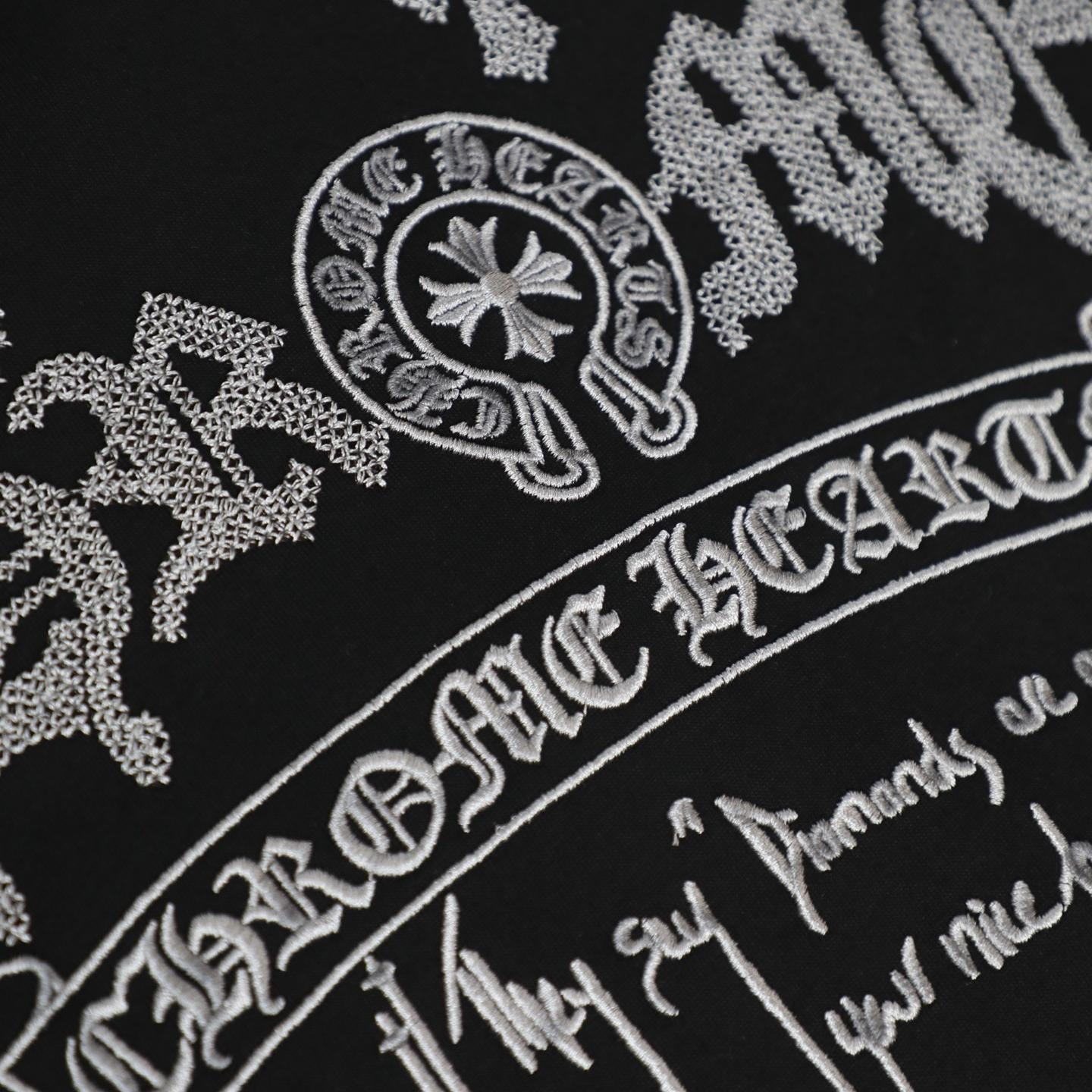 Chrome Hearts 26SS Hollow Embroidered Vintage Short Sleeve T-Shirt