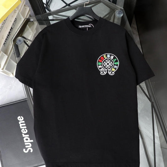Chrome Hearts 26SS Color Horseshoe Patch Embroidery Vintage Short Sleeve T-Shirt