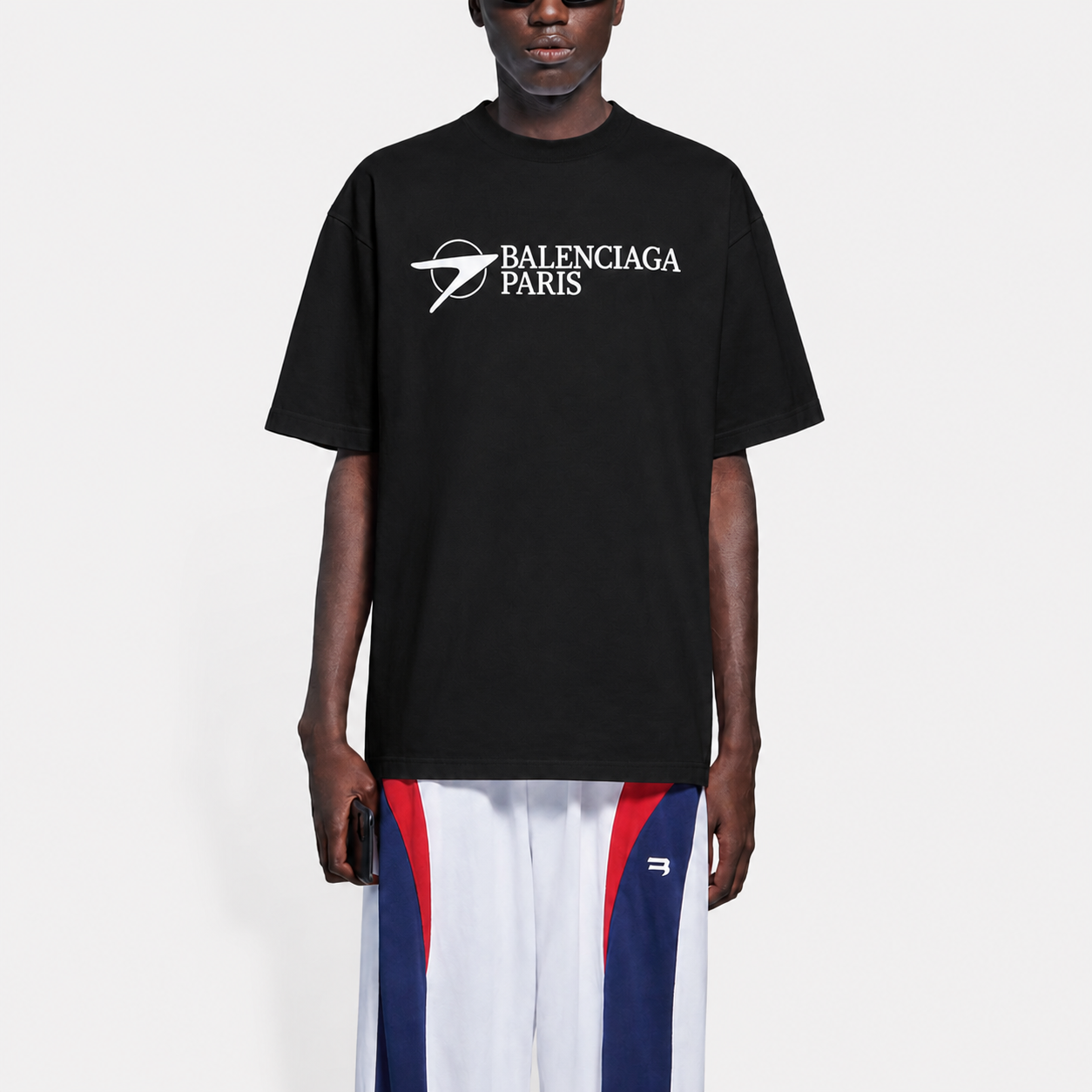New Unisex Letter Logo Graphic T-Shirt, Short Sleeve Cutout Casual Tee