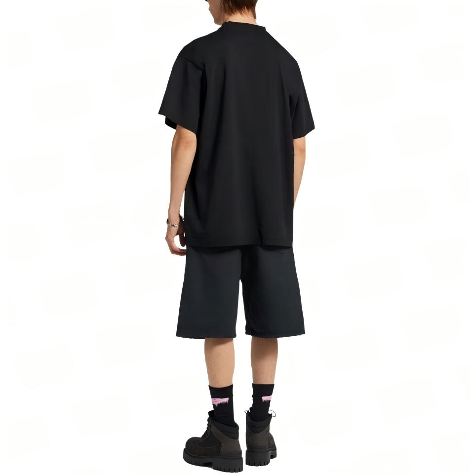 New Band Direct Print Washed Effect Faded Style Cotton T-Shirt
