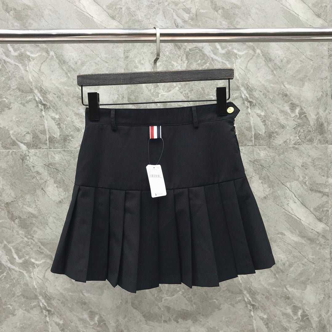 Women's High Waist Pleated Mini Skirt Classic Schoolgirl Style