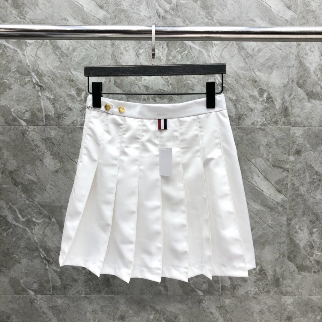 Women's High Waist High Low Ruched Mini Skirt