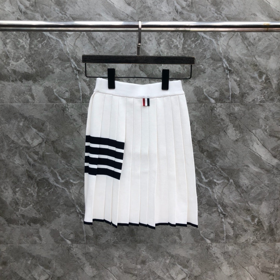 Women's Knit Four Stripe Mini Skirt