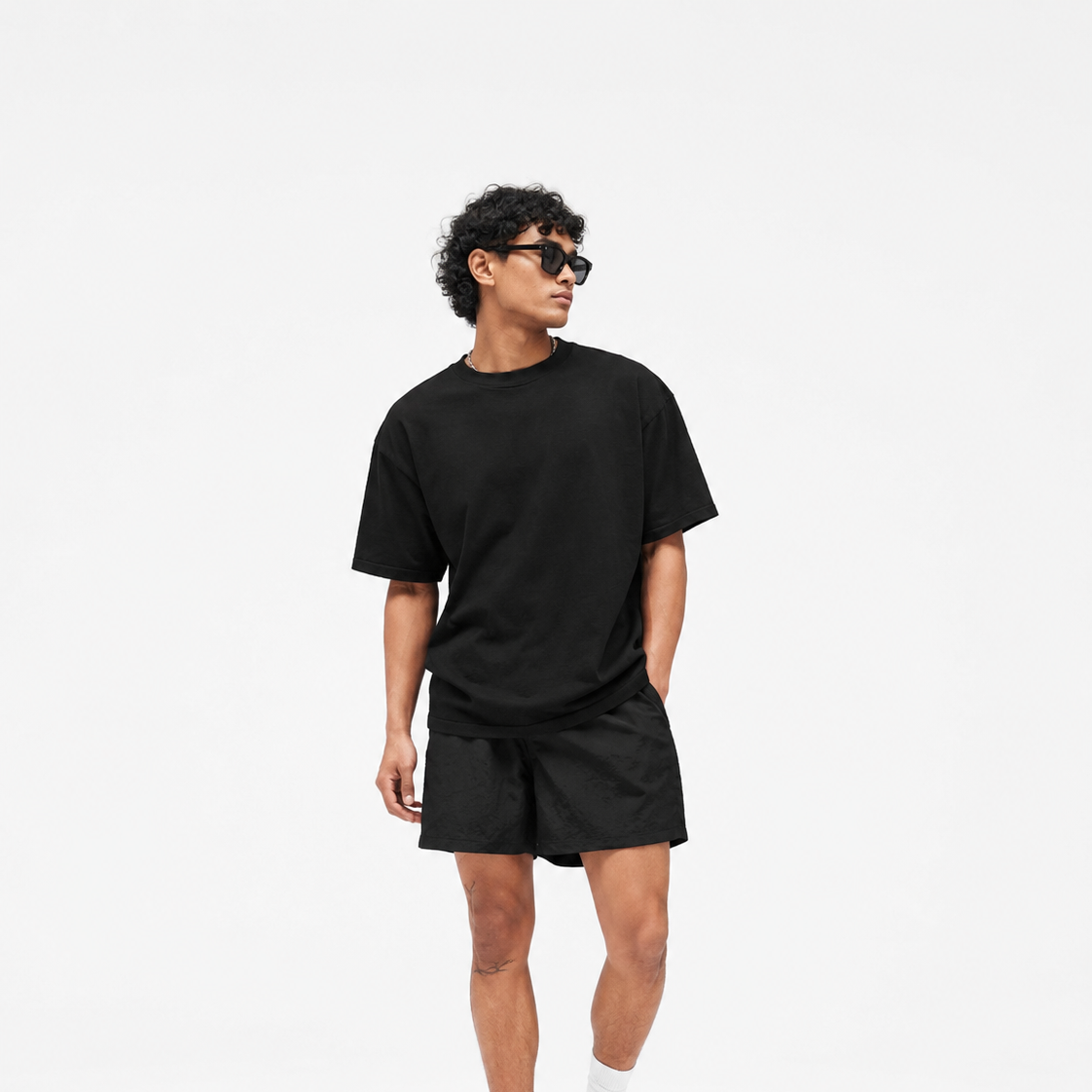 NEW Drop Shoulder Crew Neck Short Sleeve Tee