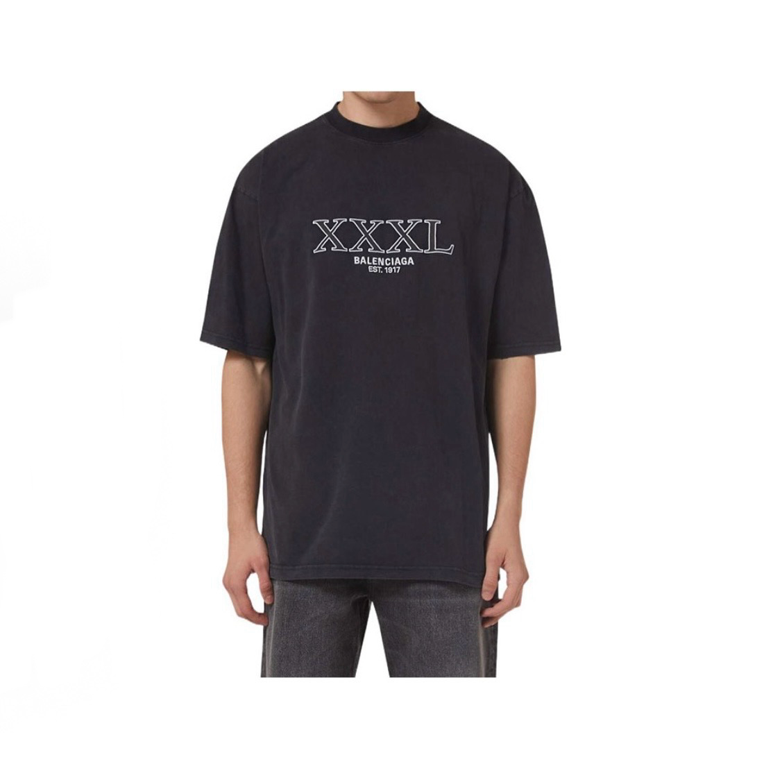 New XXXL Logo Graphic T-Shirt, Crew Neck Short Sleeve Casual Tee