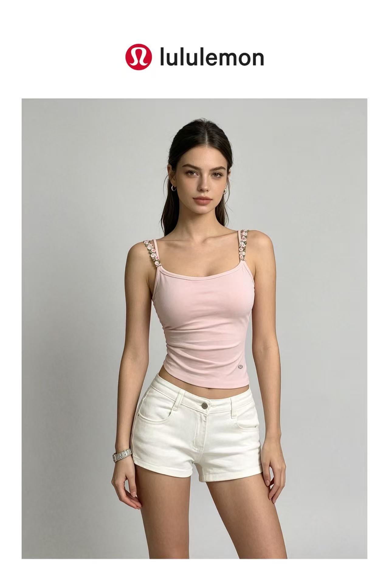 3-Pack 2026 New Embroidered Spaghetti Strap Tank Top