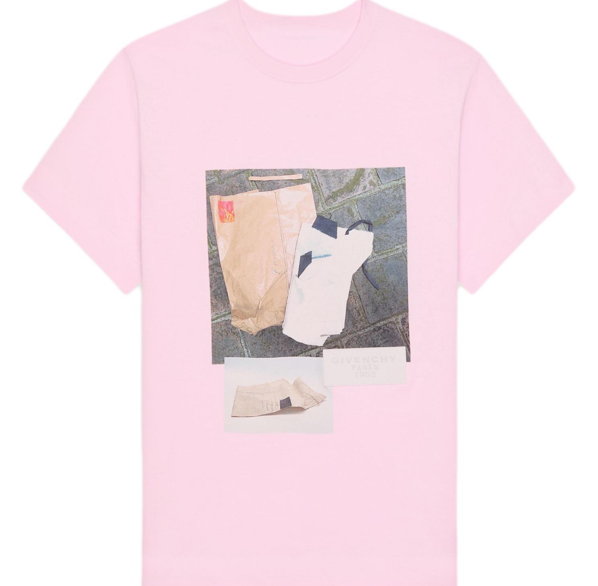 New Women’s Pink Cotton T Shirt with Archive Print