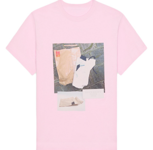 New Women’s Pink Cotton T Shirt with Archive Print