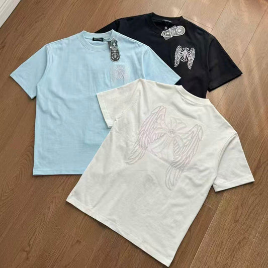 Chrome Hearts Heavy Embroidery Craft Short Sleeve T-Shirt – 3 Colors Available