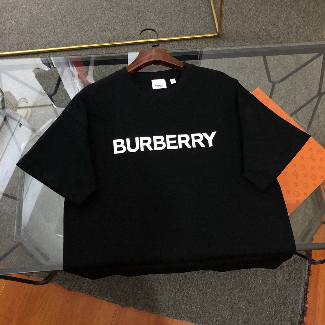 Embroidered Letter Logo Crew Neck T-Shirt
