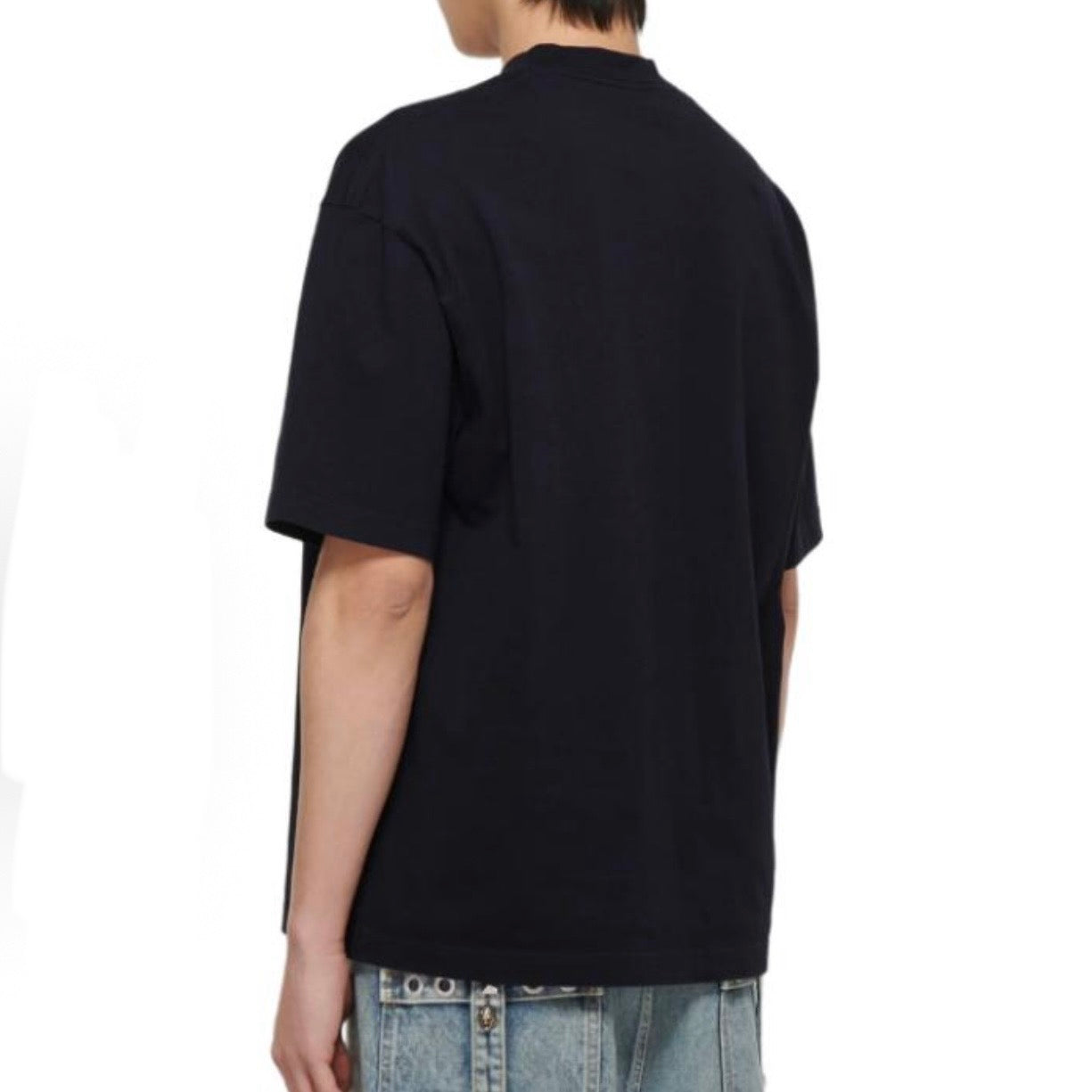 New Unisex Letter Logo Print Graphic Tee, Crew Neck Short Sleeve Casual T-Shirt