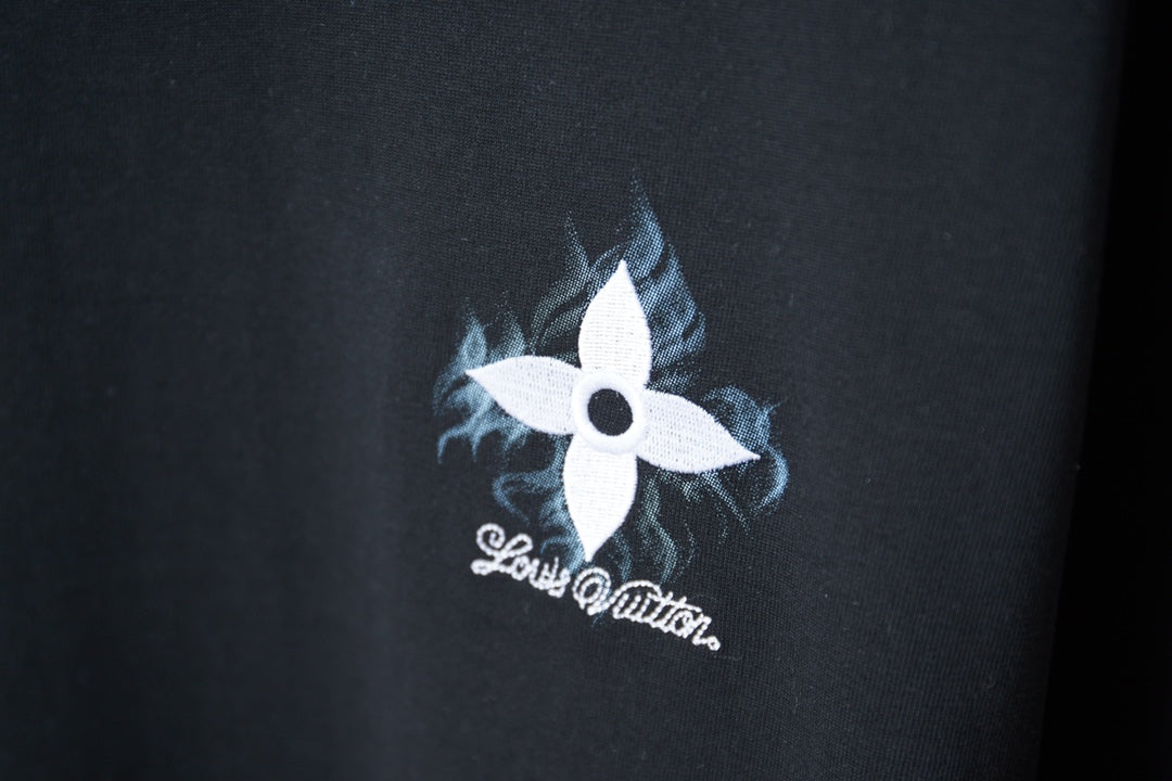 Collection Denim Patchwork Embroidered T-Shirt