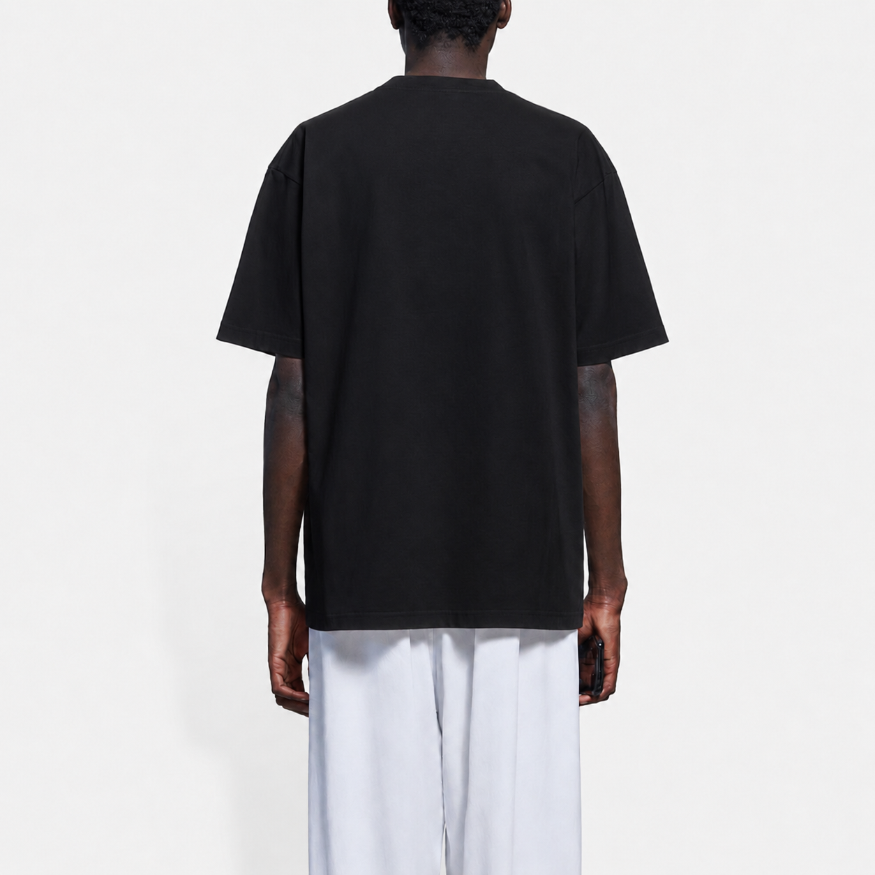 New Unisex Letter Logo Graphic T-Shirt, Short Sleeve Cutout Casual Tee