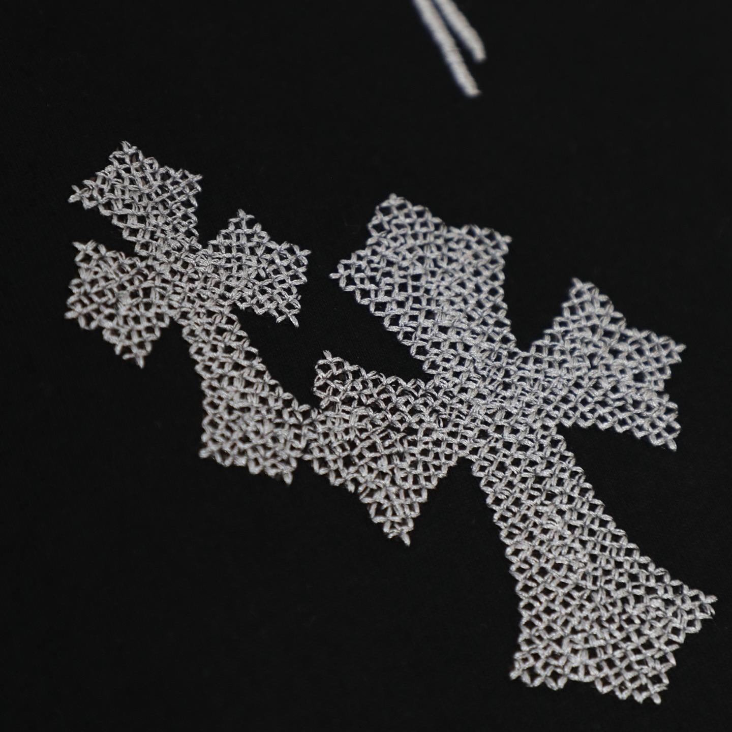 Chrome Hearts 26SS Hollow Embroidered Vintage Short Sleeve T-Shirt