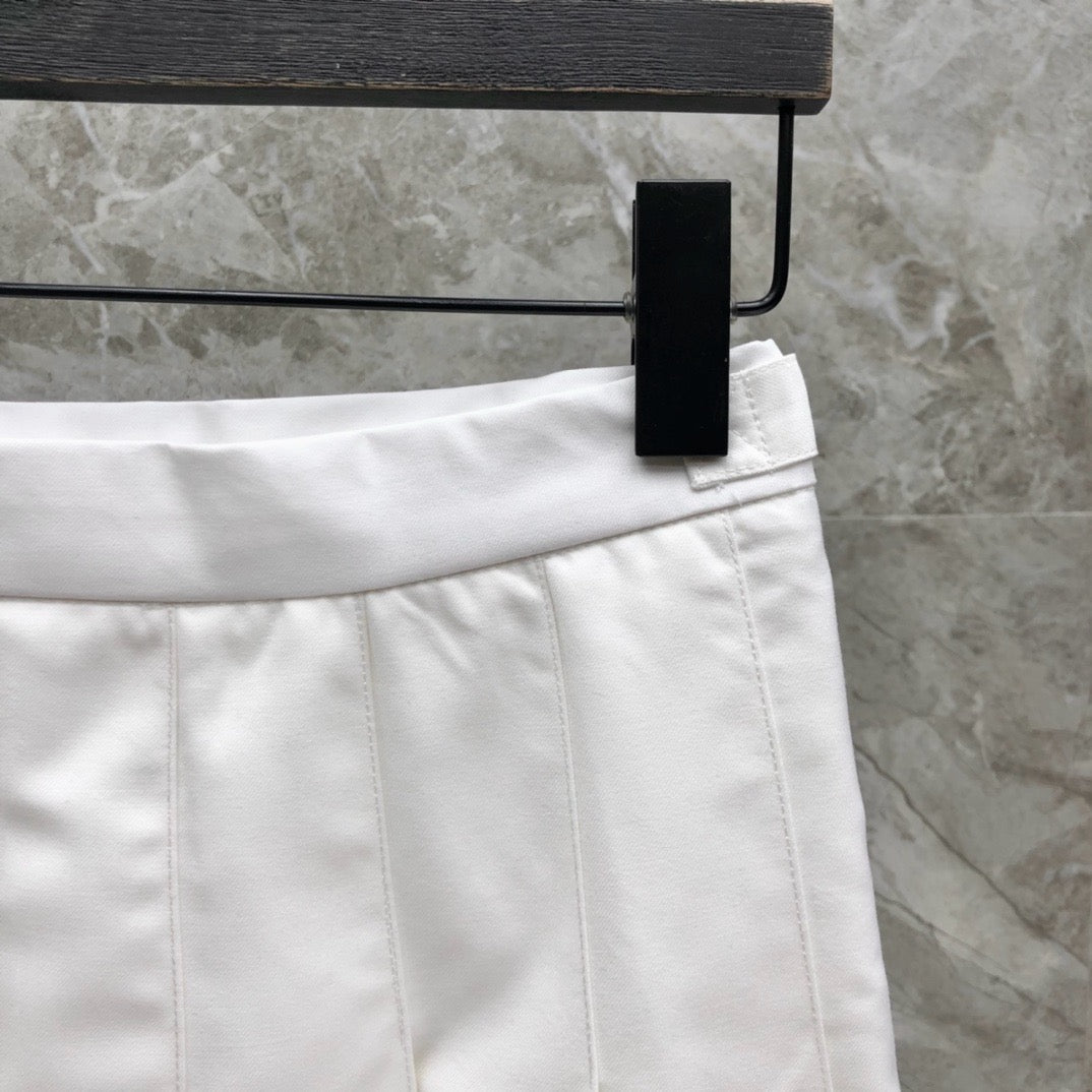 Women's High Waist High Low Ruched Mini Skirt