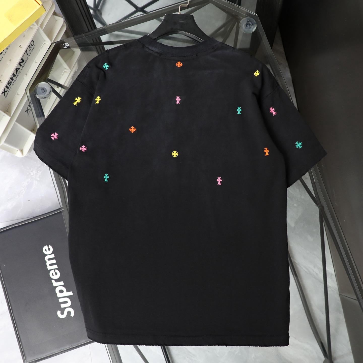 Chrome Hearts 26SS Ink Splatter Vintage Short Sleeve T-Shirt