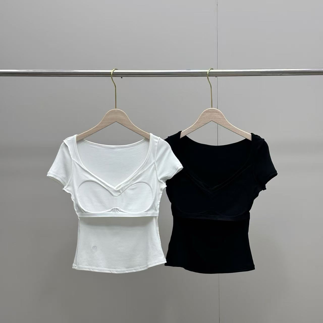 2-Pack 2026 New No-Bra Built-In Support T-Shirt Short Sleeve