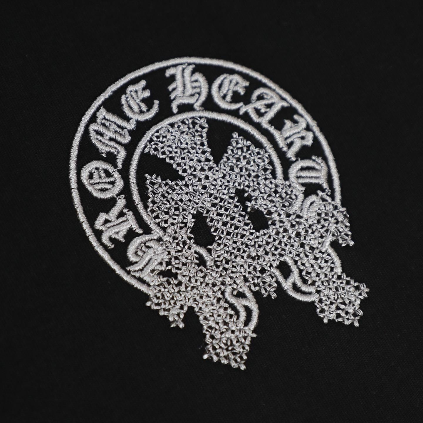 Chrome Hearts 26SS Hollow Embroidered Vintage Short Sleeve T-Shirt