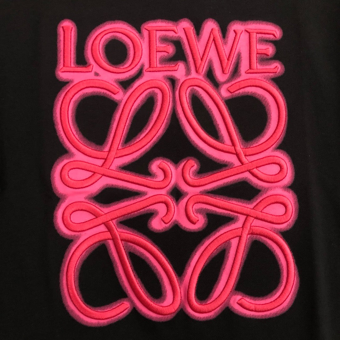 Spring Summer Embroidered Logo Crew Neck T-Shirt