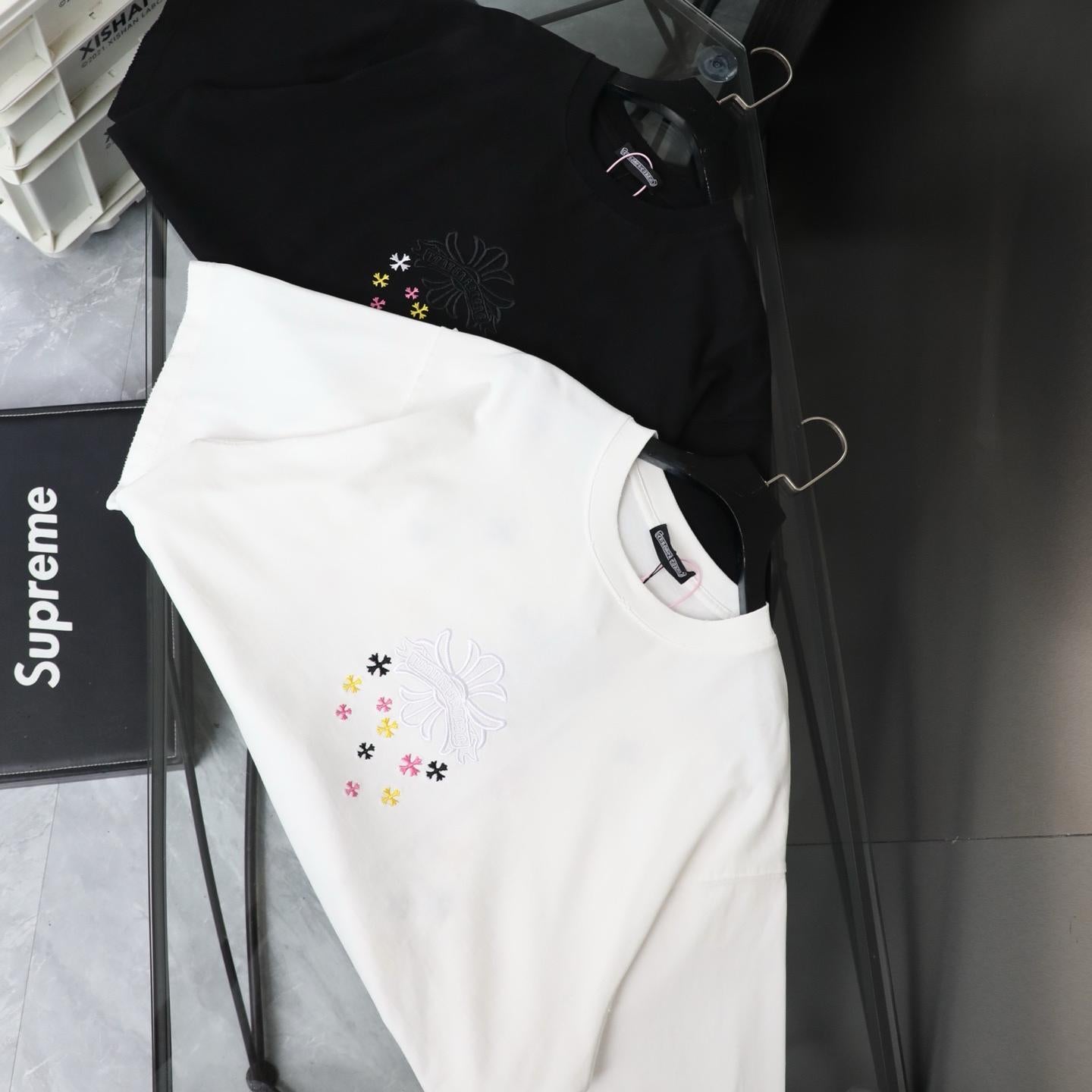 Chrome Hearts 26SS Cutout Embroidered Vintage Short Sleeve T-Shirt