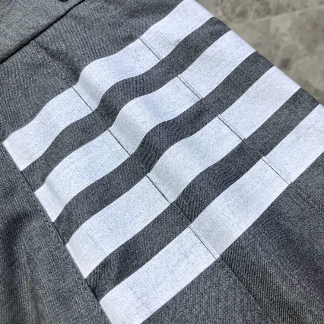 Women's Preppy Four Stripe Pleated Maxi Skirt