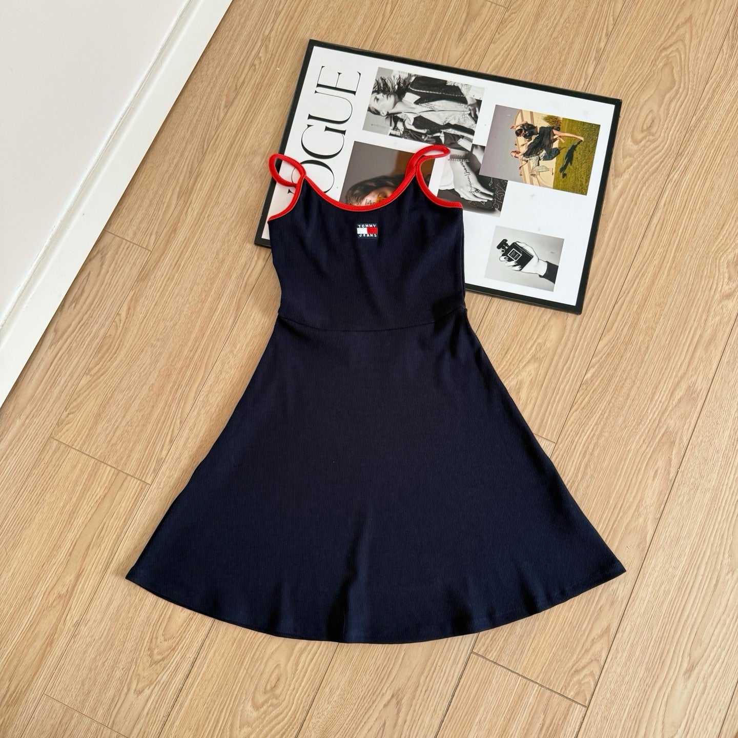 Classic Contrast Knit Cami Dress
