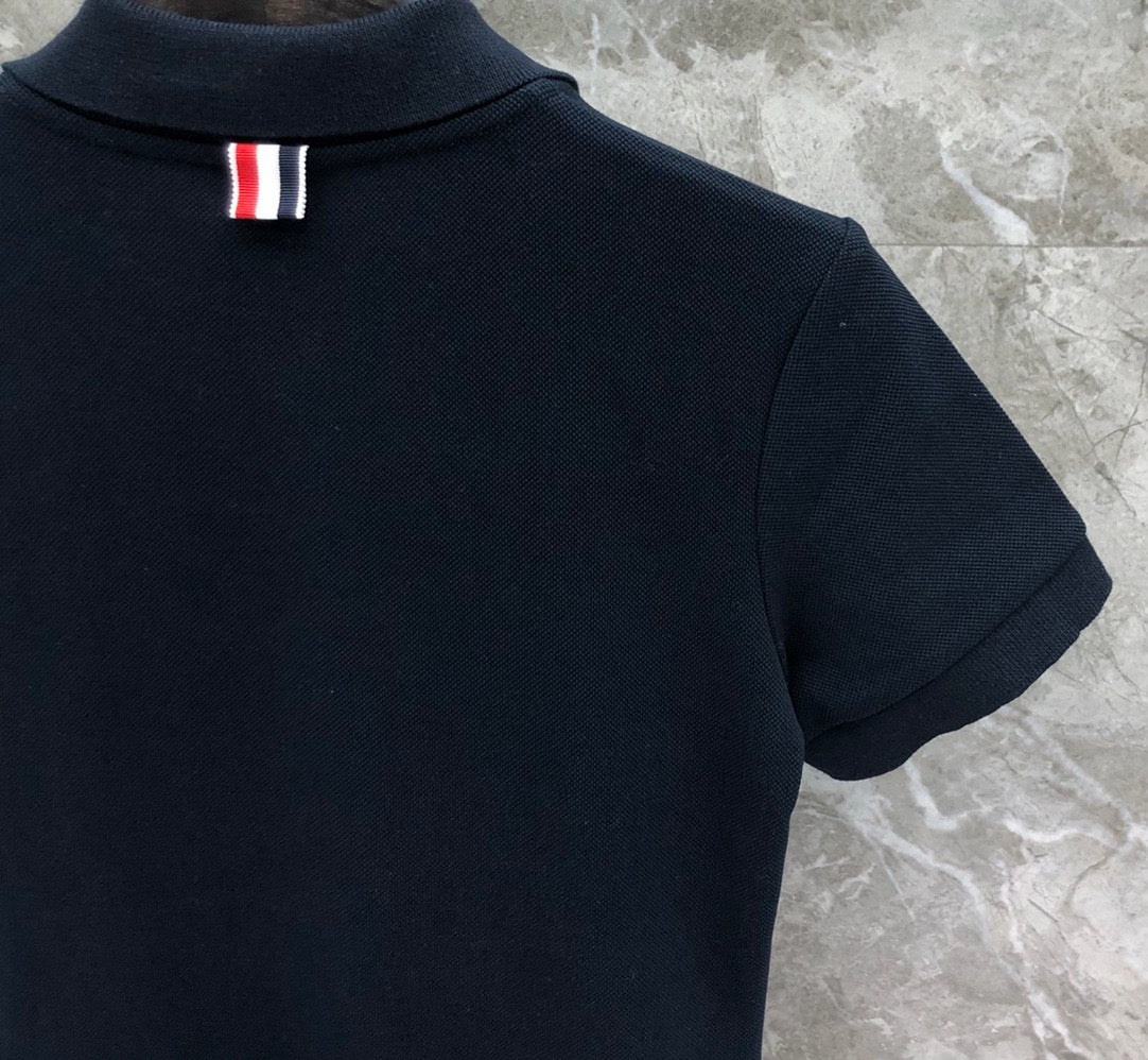 Women's Piqué Cotton Polo Dress with Contrast Webbing Detail