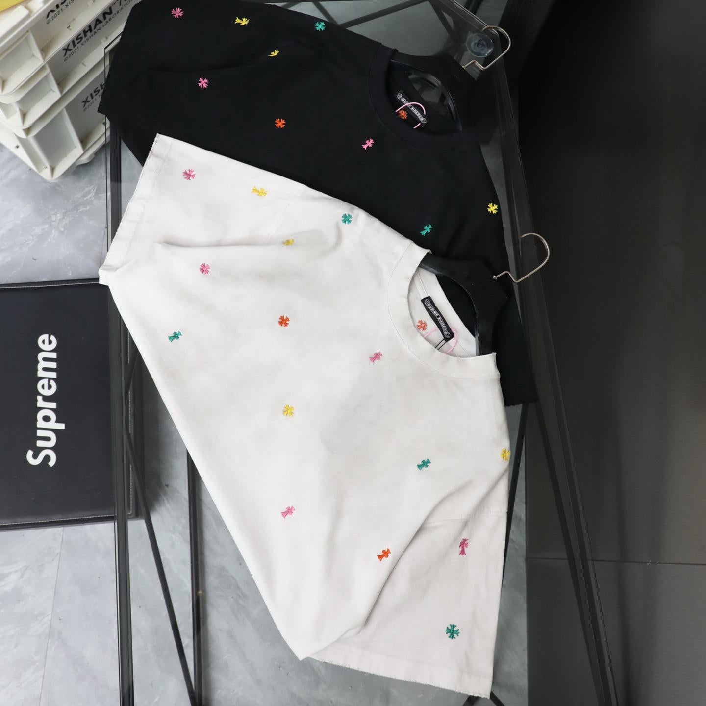 Chrome Hearts 26SS Ink Splatter Vintage Short Sleeve T-Shirt