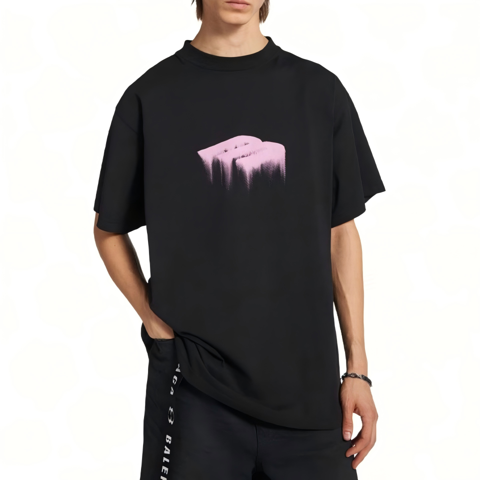 New Band Direct Print Washed Effect Faded Style Cotton T-Shirt