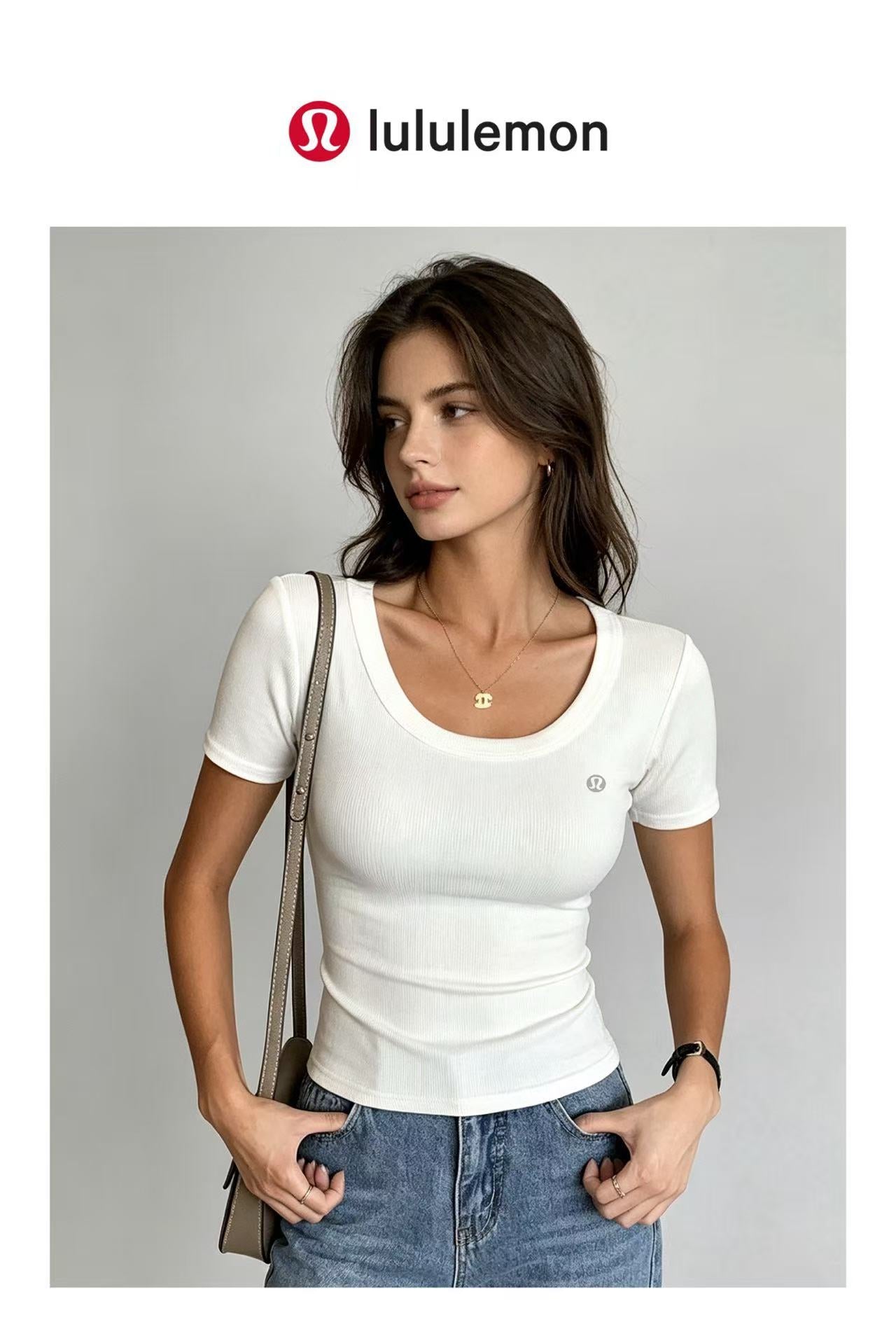 3-pack 2026 New Cotton Ribbed U-Neck Short Sleeve T-Shirt