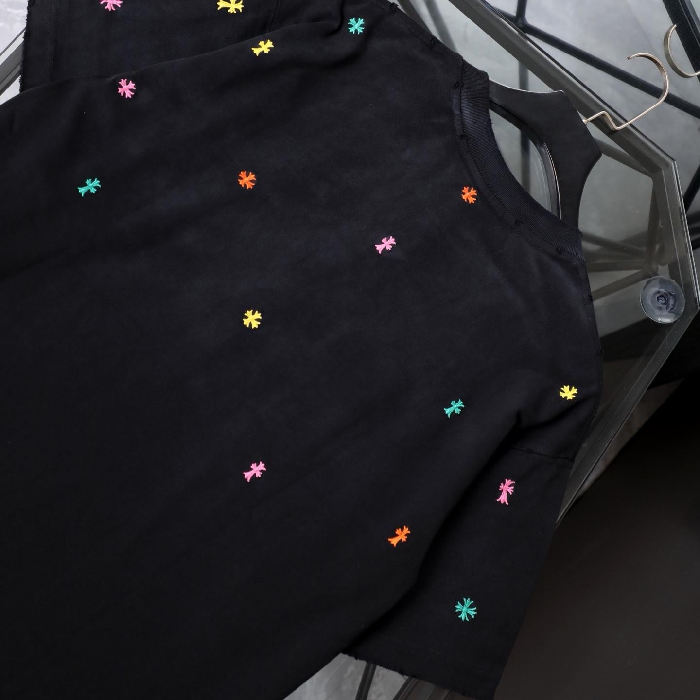 Chrome Hearts 26SS Ink Splatter Vintage Short Sleeve T-Shirt