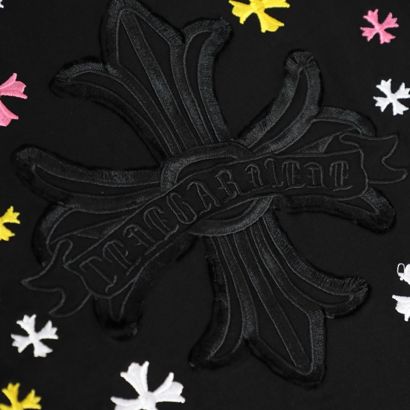 Chrome Hearts 26SS Cutout Embroidered Vintage Short Sleeve T-Shirt