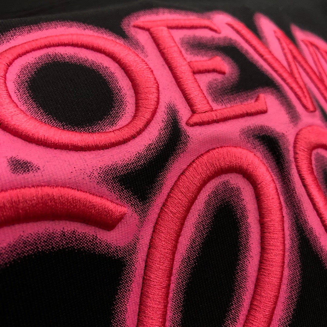 Spring Summer Embroidered Logo Crew Neck T-Shirt