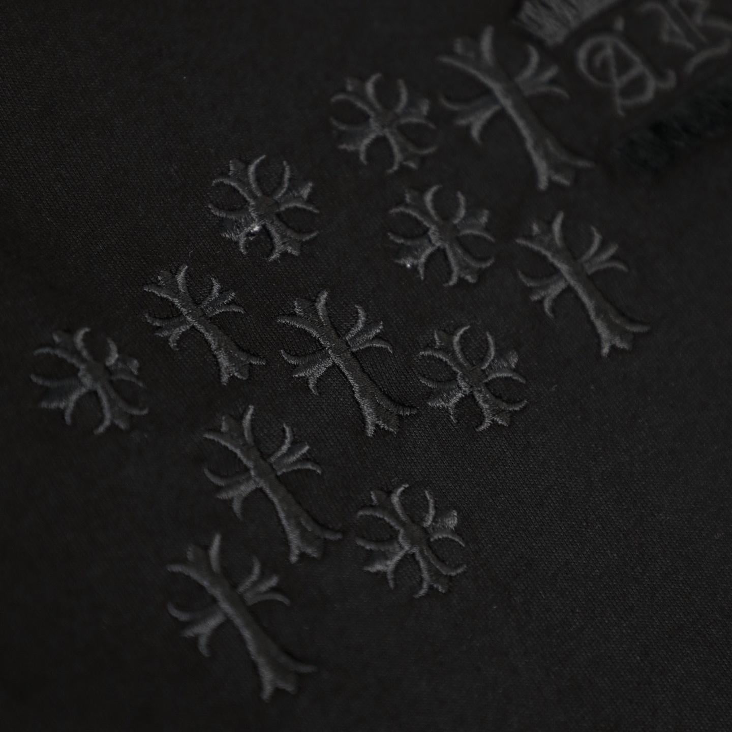 Chrome Hearts Star Cross Patch Embroidered Vintage Short Sleeve T-Shirt