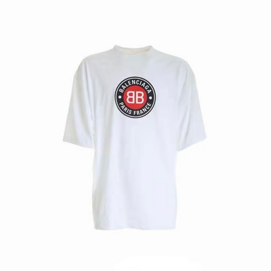 New Unisex Logo Letter Emblem Graphic T-Shirt, Crew Neck Short Sleeve Streetwear Tee