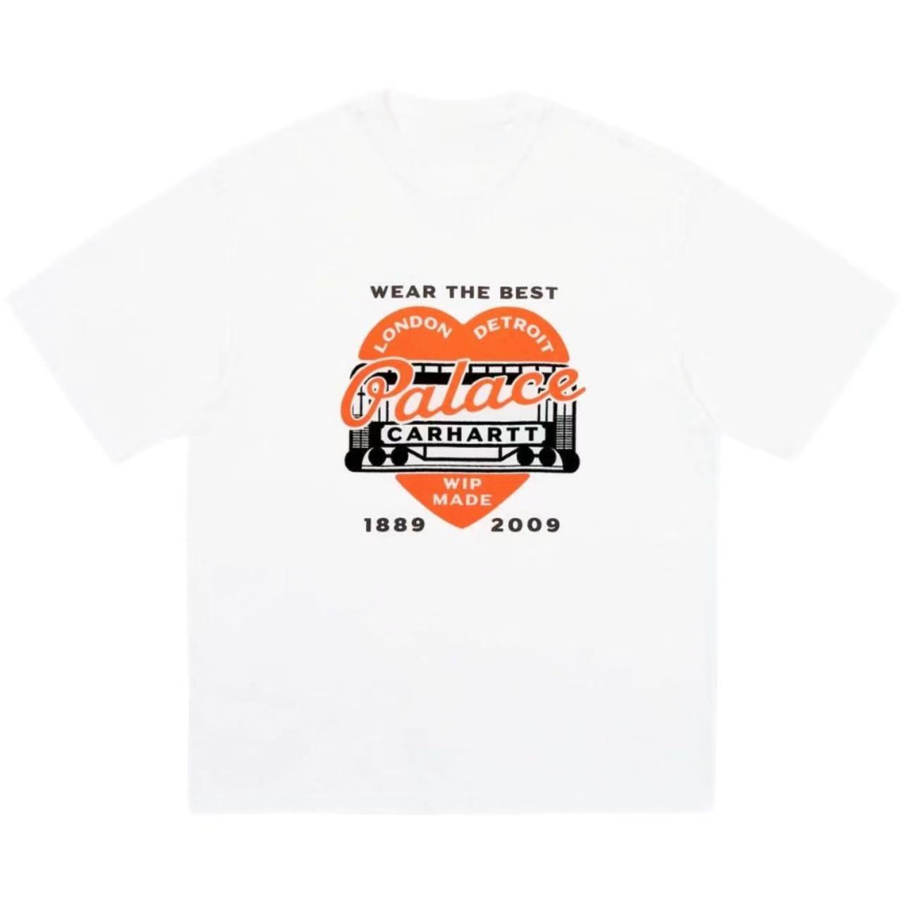 New Crew Neck Pure Cotton T Shirt with Heart-Shaped Letter Graphic Print Design