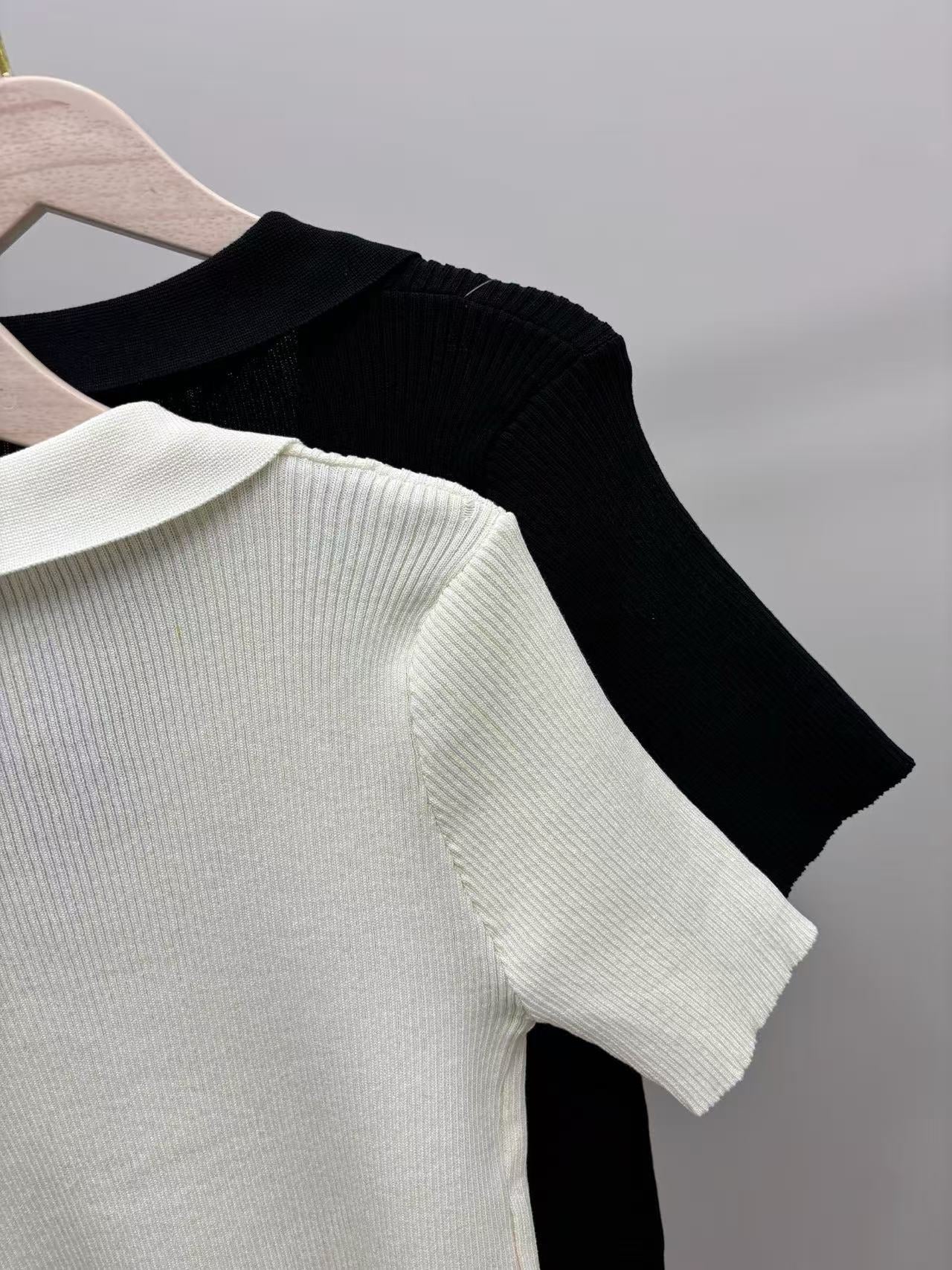 2-pack 2026 New Ice Silk Knit Short Sleeve Cardigan