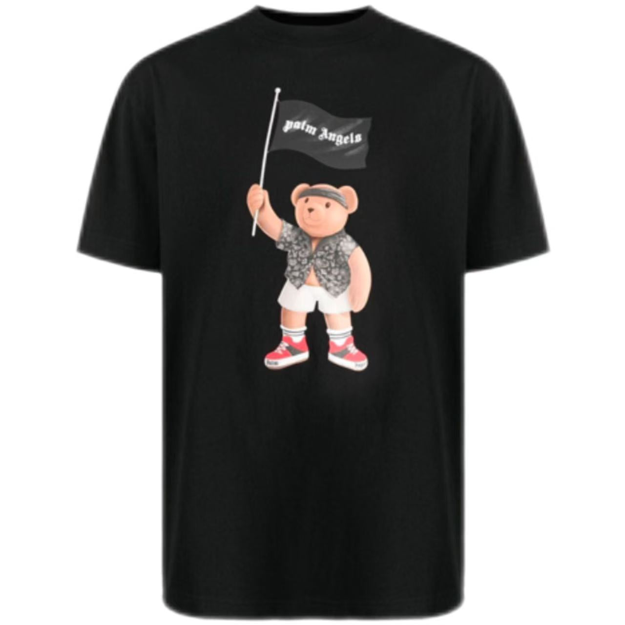 New Pirate Teddy Bear Cartoon Print Crew Neck T Shirt