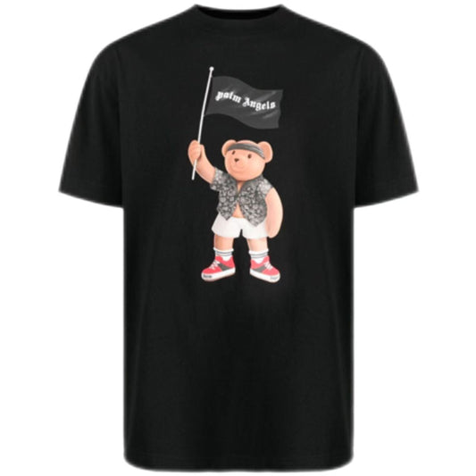 New Pirate Teddy Bear Cartoon Print Crew Neck T Shirt
