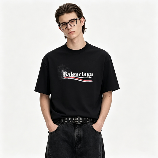 New Unisex Letter Graphic T-Shirt, Crew Neck Short Sleeve Pullover Tee, Regular Fit