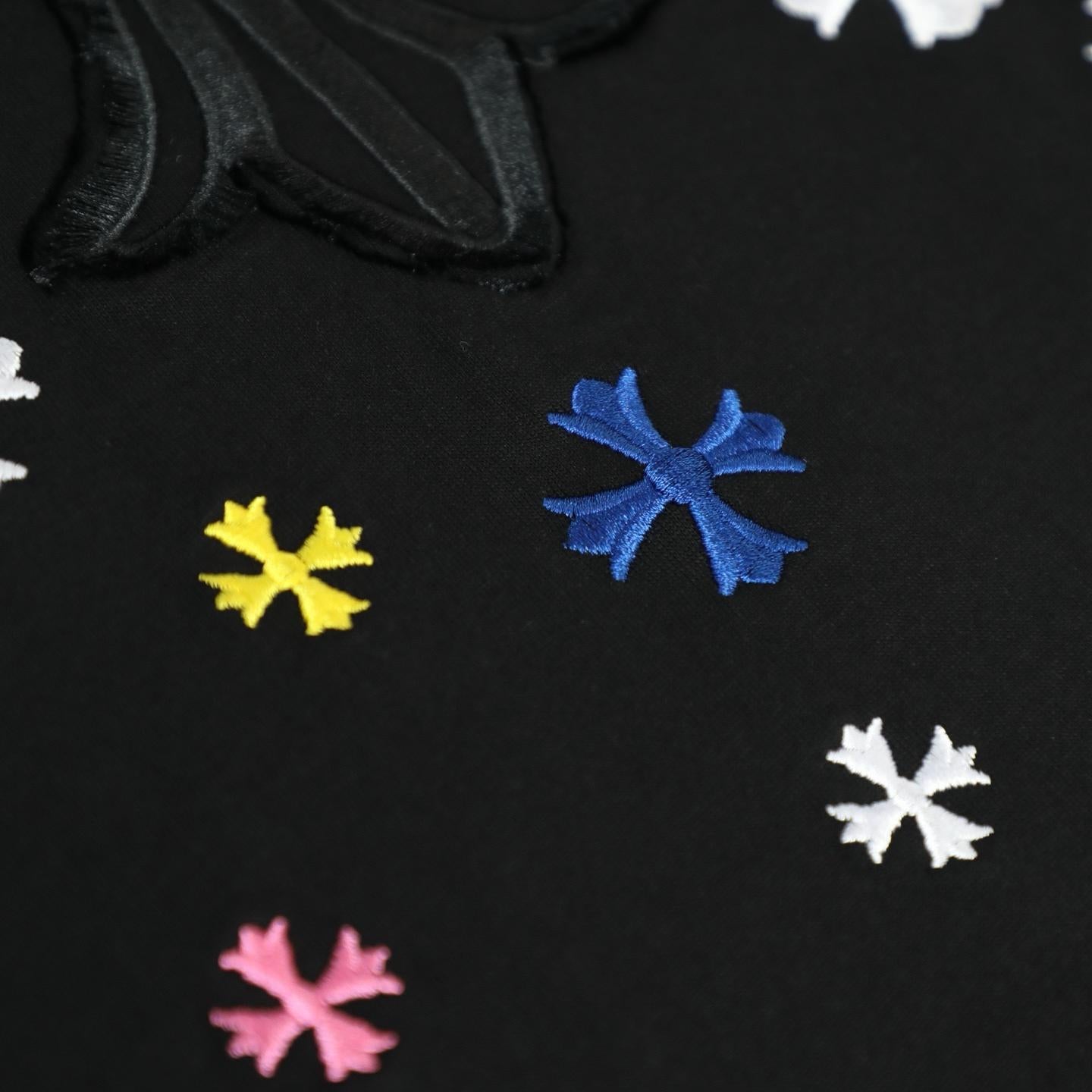 Chrome Hearts 26SS Cutout Embroidered Vintage Short Sleeve T-Shirt