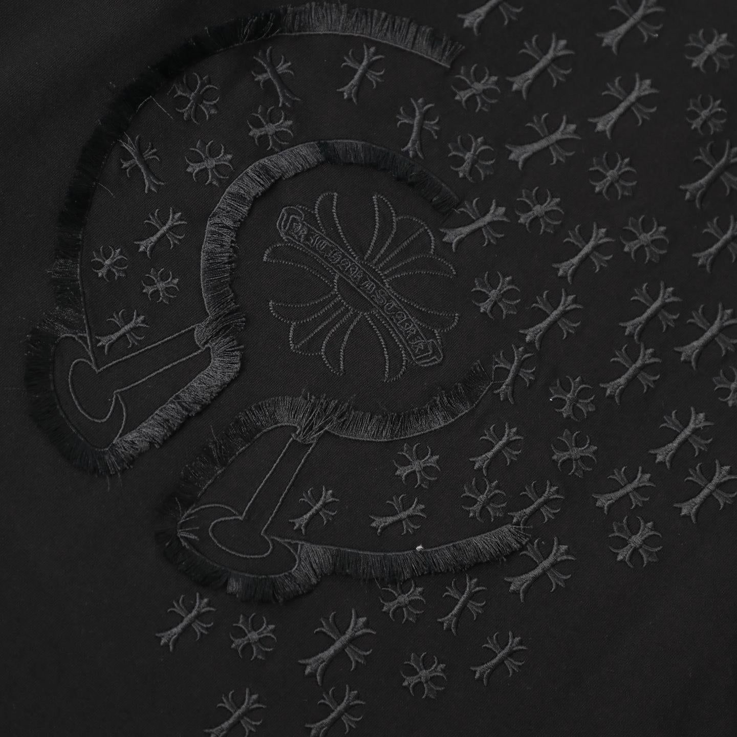 Chrome Hearts Star Cross Patch Embroidered Vintage Short Sleeve T-Shirt