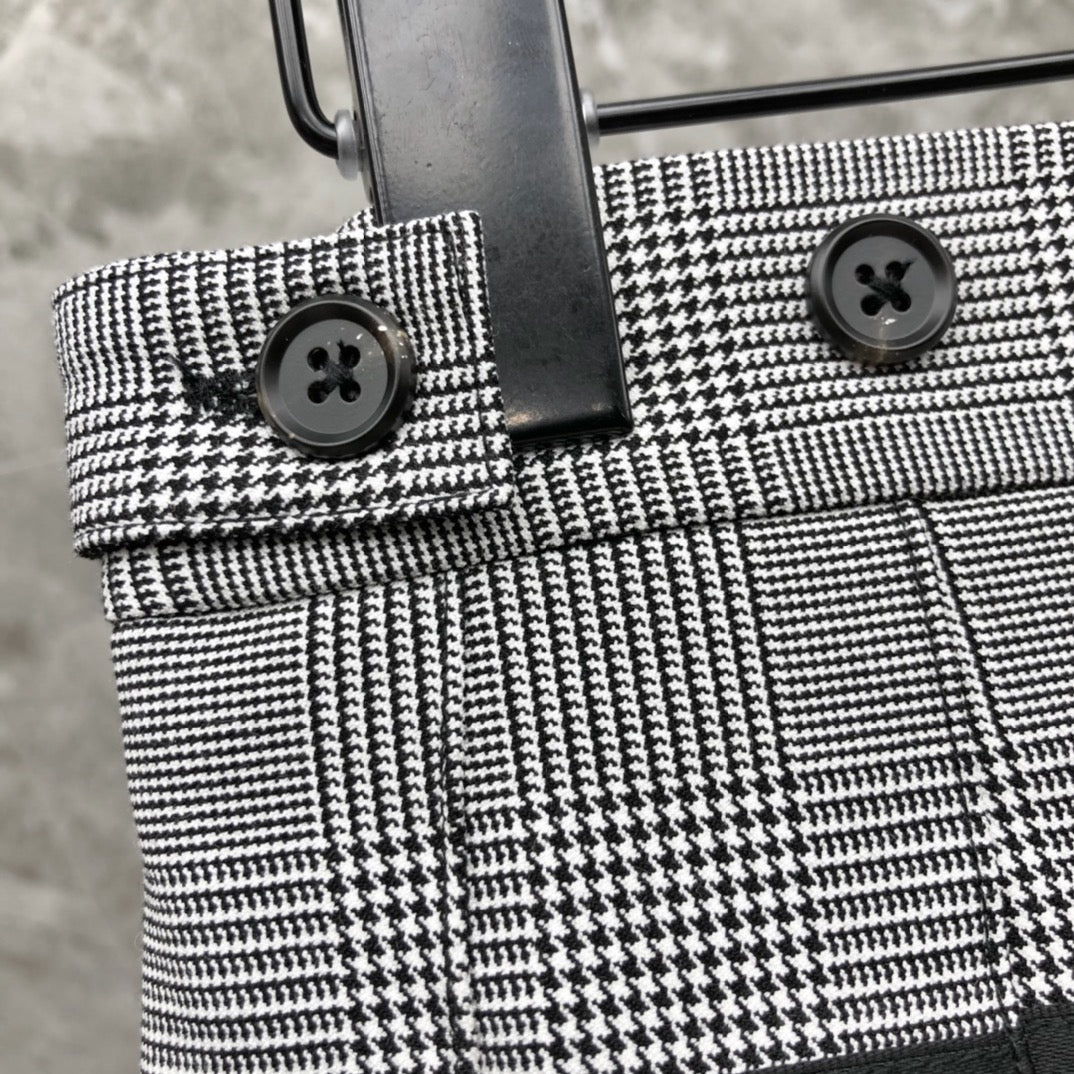 Women's Houndstooth Pleated Mini Skirt