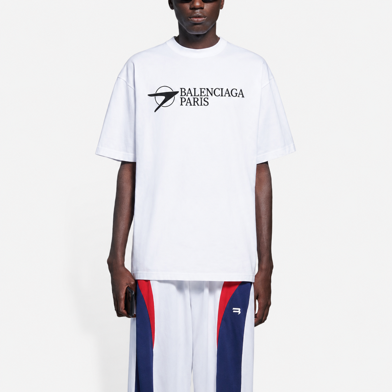 New Unisex Letter Logo Graphic T-Shirt, Short Sleeve Cutout Casual Tee