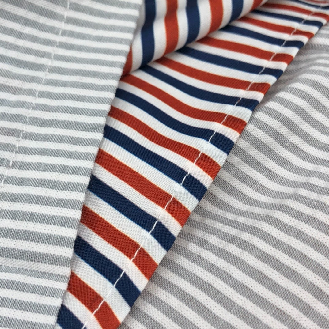 Women's High Waist Striped Seersucker Mini Skirt