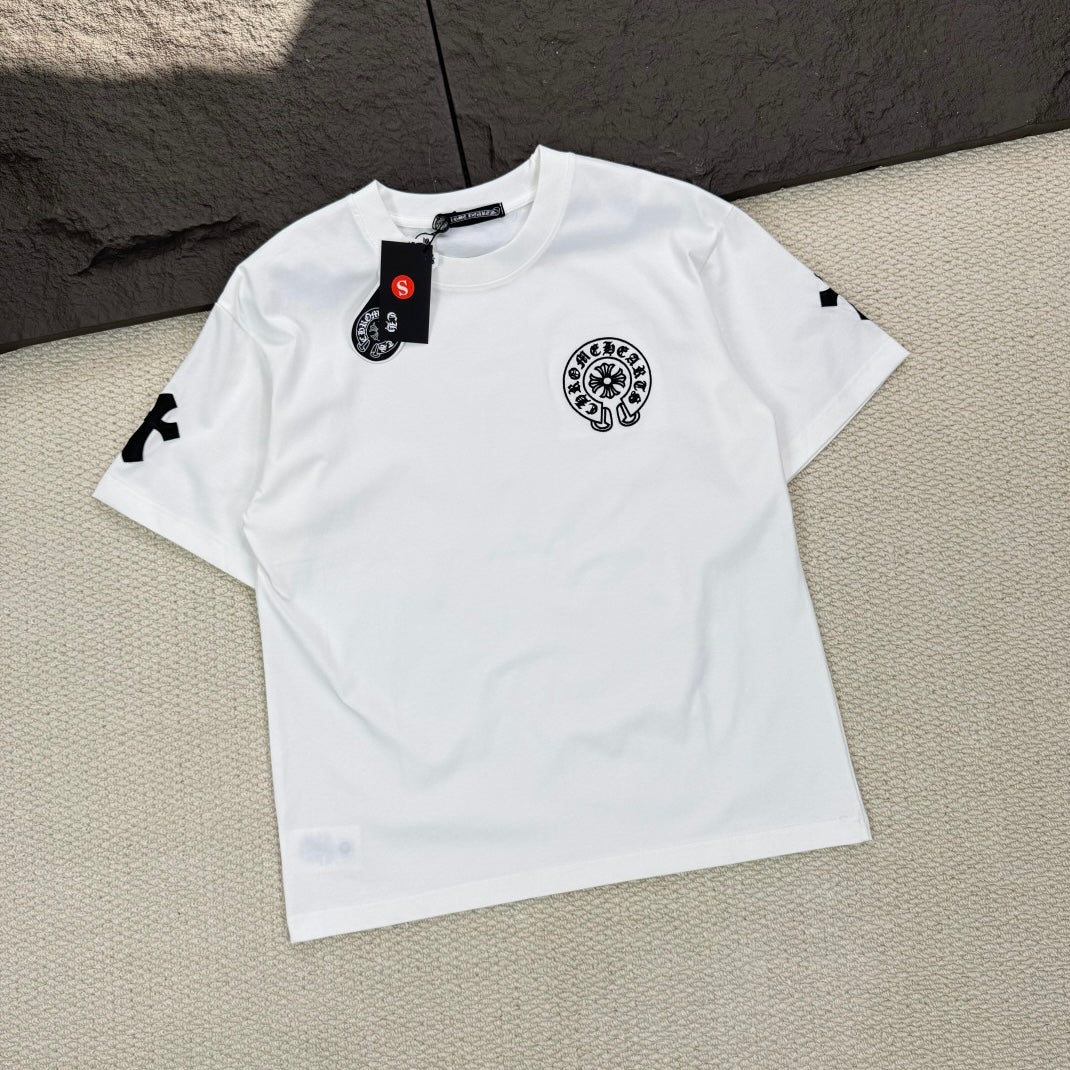 Chrome Hearts CH Cross Sanskrit Graphic Short Sleeve T-Shirt